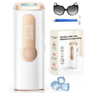 Haarlosy IPL Hair Removal Laser with Freezing Function Painless Hair Removal Device with HR/SC/RA Functions 999900 Light Pulses