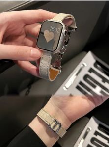 0Luxury leather band for iwatch ultra ultra2 49mm 6 5 4 se 3 2 strap for apple watch 9 8 7 41mm 45mm 38 42mm 40 44mm slim women bracelet