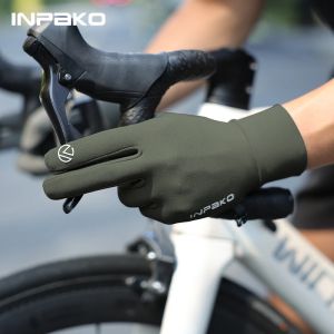 INPAKO Winter Gloves for Men Thermal Fleece MTB Cycling Gloves Man Touchscreen Windproof Mountain Road Bike Gloves for Riding