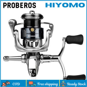 PROBEROS Double Grip Spinning Reel 1500 2500 Shallow Spool Carp Fishing Reel with Balance Bar 7+1BB 5.2:1 Gear Ratio Full Metal Handle Reels Saltwater Tackle PR