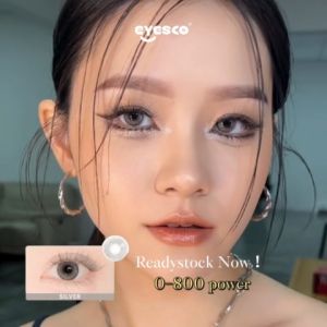 EYESCO 【Readystock🇲🇾Contact lens】E063 Silver 14.0mm Western Enlargement|Silver|40%|3 month used|0-800 power available