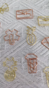Cute Gold/ Rose Gold Paper Clip Bookmark Journaling Study Planer Student Office