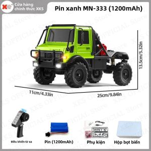 Xe Điều Khiển Từ Xa XKS Mangniu MN333 Tỷ Lệ 1/18 4 Bánh Dẫn Động Mô Hình Cổ Điển U4000 Điều Khiển Từ Xa 2.4G Xe Leo Núi Địa Hình Đồ Chơi Cho Bé Trai