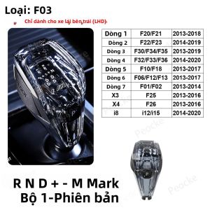 Cần Số Pha Lê Cho BMW F10 F20 F21 F22 F32 F33 F36 G30 E70 E71 F30 - Phụ Kiện Thay Thế Đầu Cần Số