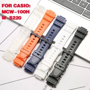 สายเรซิ่น 20 มม. สำหรับกีฬา 16มม. สำหรับ Casio MCW-100H W-S220 HDD-S100 AE2000W ที่นิยมซื้อเพื่อการสูงสุด