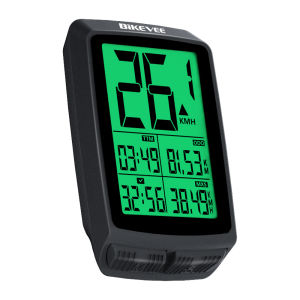 Wireless Bike Computer Realtime Speed Odometer Speedometer Stopwatch Track Ultra-Long Standby Battery Cell LCD Auto Backlight
