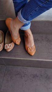NASRU flat shoes wanita soll karet motif MV pentopel pansus - NGH03