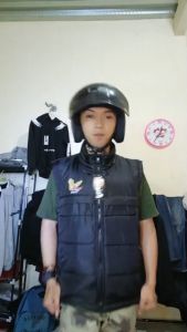 Rompi motor pria BADIN Garuda anti angin pelindung dada - Jaket vest cowok parasut semi waterproof