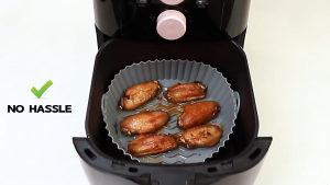 Bekas Silikon Air Fryer Silicone Air Fryer Basket Reusable Non-Stick Air Fryer Liners Heat Resistant Microwave Oil-proofing Baking Tray 硅胶炸锅托盘