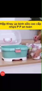 Giá úp bình sữa cao cấp có 2 van thoát hơi ẩm - Giá đựng bình có nắp đậy Đồ Dùng Cho Mẹ Và Bé