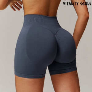 Quần Short Thể Thao Cao Cấp Vitality Bé Gáis Cho Nữ Mùa Hè 2024 Quần Tập Yoga Không Đường May Cạp Cao Quần Short Nâng Mông