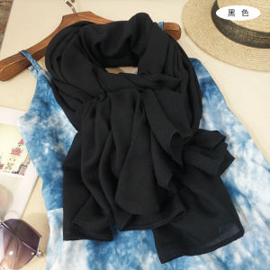 ผ้าพันคอไหมลินินสไตล์เกาหลีสำหรับผู้หญิง ผ้าคลุมไหล่ปรับอากาศ ผ้าคลุมไหล่ป้องกันแสงแดด ผ้าคลุมไหล่ป้องกันคอ ฤดูร้อน 2025