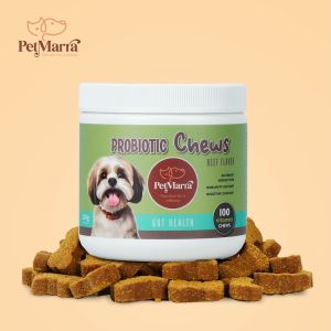 PetMarra Chews Dog Treats Gut Health 250g Multivitamins Vitamin Supplement Health Shiny Coat Joint Support Nutrition Dogs Itchiness Appetite Energy Food Snacks