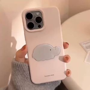 Cute Cartoon Elephant Pink Silicone Case for iPhone: A Soft Protective Cover