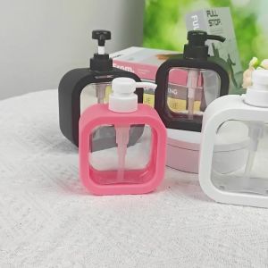 500ml Halloween Travel Soap Dispenser Refillable Pump Bottle Transparent Hole Empty Pump for Shampoo Dish Soap Shower Laundry