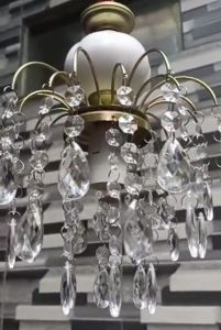 lampu hias gantung kristal akirlik ruang tamu diameter 20cm