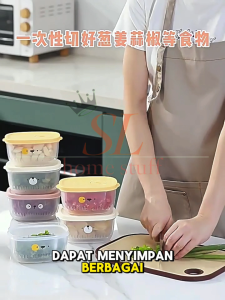 Kotak penyimpanan makanan/sayuran Kedap udara tahan panas/dingin Multifungsi