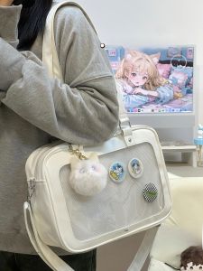 Cute Soft PU Exhibitions Bags Corn Pattern Handbag Womens Crossbody Bag College Style Casual Large Size Solid Color