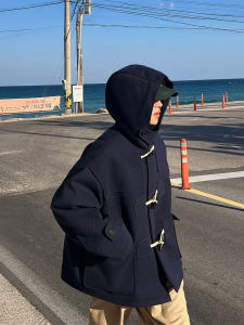 DAVID&ME | Hooded Short Wool Overcoat