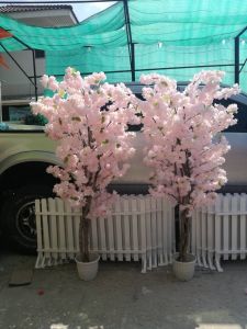 ต้นฃากุระดอกฟูฟรุ้งฟริ้ง สูง150ฃม.ต้นไม้เทียมเกรดเอ