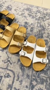 EVERFLOW - Sandal Flat Wanita VEV16 - Slip On Polos Gaya Korea Warna Hitam/Coklat