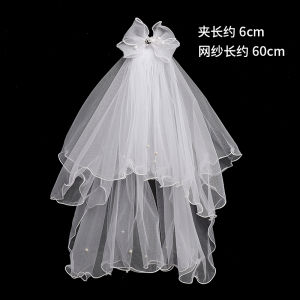 Childrens Bow Crown Little Girls Hair Pin Girl Veil Princess Hair Accessories Crown Aisha Aisha Hairpin Headdress