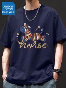 Jeanswest | Áo Thun Tay Ngắn Cotton Form Rộng Họa Tiết Hoạt Hình Cho Bé Trai