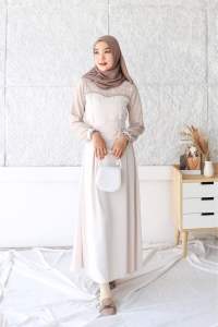 ZAINA DRESS KONDANGAN DRESS OUTFIT LEBARAN SEAMLESS DRESS GAMIS BROKLAT