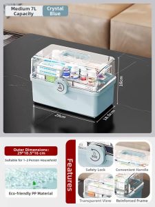 Large Capacity Multi-Layer Medicine Box
