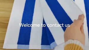 Cabana Stripe Beach Towel 30x60 Inches | 75x150cm Oversized 100% Ring Spun Cotton Towels Highly Absorbent Quick Dry Bath Towels for Bathroom and Swim Towel Pack of 1