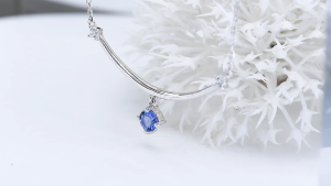 Lohaspie Jewelry Real Solid Sterling Silver 925 Pendant Original Natural Tanzanite Pendant Silver Pendant 925 Original Tanzanite Birthstone Pendant For Women Silver 925 Jewelry