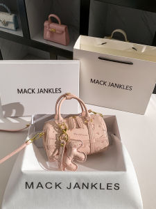 Mack Jankles Luxury Soft Pink Boston Pillow Bag Fashionable Versatile Crossbody Single Shoulder Bag for Young Women