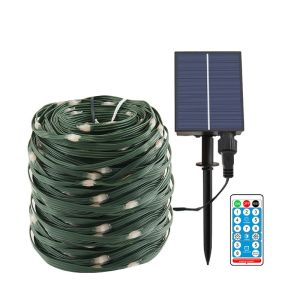 Leather LED Solar String Fairy Lights 32M Christmas Lights Waterproof Outdoor Garland High-Power Solar Lamp For Garden Decor