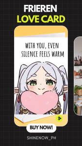 Frieren Anime Cute Love Card With You Silence Feels Warm Aesthetic Gift Romantic Greeting Card