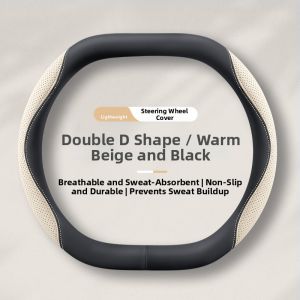 CapitAuto | Breathable Non-slip Car Steering Wheel Cover Nappa Leather