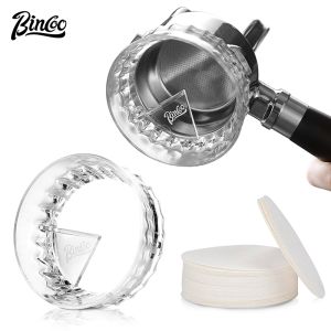 BINCOO Coffee Powder Catcher Coffee Machine Anti-flying Powder Italian Handle Cloth Powder Ring Coffee Utensils