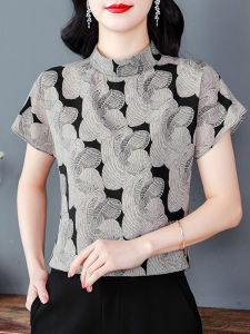 DAIXIANGFEIZI | Elegant Short Sleeve Chiffon Blouse