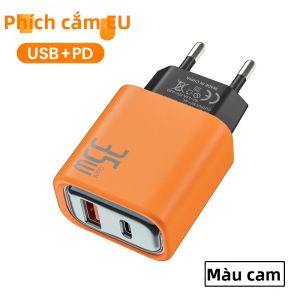 Sạc Nhanh USB Type C PD 35W QC 3.0 Bộ Sạc Tường Cho IOS15-17 Android - Sạc Điện Thoại Di Động Nhanh Với Phích Cắm EU/US/UK