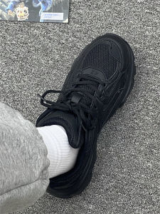 Black Dad Shoes Casual Style Mens Foot Lengthening Sports Leisure Shoes Hong Kong Style Low Top Glue Stick Rubber Sole