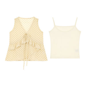 Ruffle Print Two-piece Top Summer