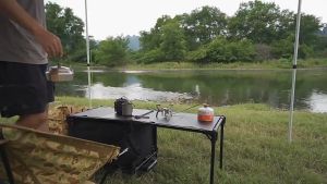 Folding Camping Stoves 4.8kw Stainless Steel Gas Stoves with Igniter Storage Bag Portable Butane Burner Stove Outdoor Foldable Cooker High Bearing Windproof for BBQ Picnic
