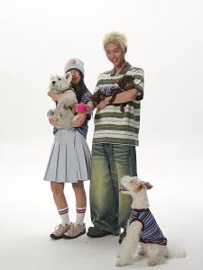 JNXS | Retro Striped Vest Dog Clothes