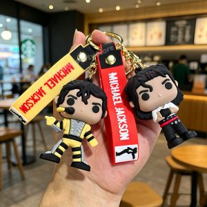 Potdemiel | MJ Music Idol Doll Móc Khóa Túi Xách Mặt Dây Chuyền Sinh Nhật Ủng Hộ Tiếp Liệu Hình Hoạt Hình PVC Đồ Chơi Cho Khách Bất Ngờ