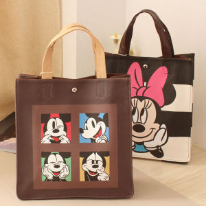 กระเป๋าสะพายไหล่ลายสก็อตสตรีทสไตล์ใหม่พร้อมหัวเข็มขัดใบหน้าสัตว์ กระเป๋าใส่ของสำหรับเดินเล่นในเมืองและใส่ของข้าวกลางวัน