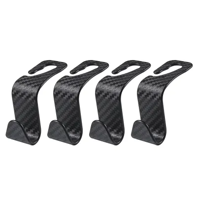 4 Móc Treo Tựa Đầu Ghế Ô Tô Bằng Sợi Carbon Giá Đỡ Đồ Dùng Túi Xách Quần Áo Phụ Kiện Nội Thất Chất Liệu Nhựa