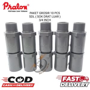 (10 PCS) PRALON SDL SOCK DRAT LUAR 3/4"/SOK DRAT LUAR PVC 3/4"X3/4" IN SDL 3/4X3/4"FAUCET SOCKET PVC