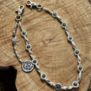 Tibetan-Style Vintage Silver Alloy Beaded Chain Belt High-End Light Luxury Waist Accessory Perfect as a Birthday Gift