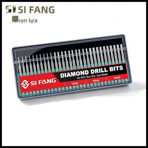 SI FANG | Bộ 10 Mũi Khoan Kim Cương 1/8 Shank Tương Thích Với Dremel Để Mài Và Khoan Đồ Trang Sức Bằng Đá Thủy Tinh - Đầu Mũi Khoan 1/2/3mm