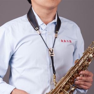 Strap Saxophone Tali Leher Saxophone Alto Tali Leher Saxofon Klarinet Adjustable Bahan Kulit