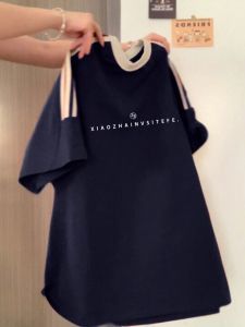SHUQINGLAI | Áo Thun Tay Ngắn Raglan Ba Sọc Retro cho Nữ